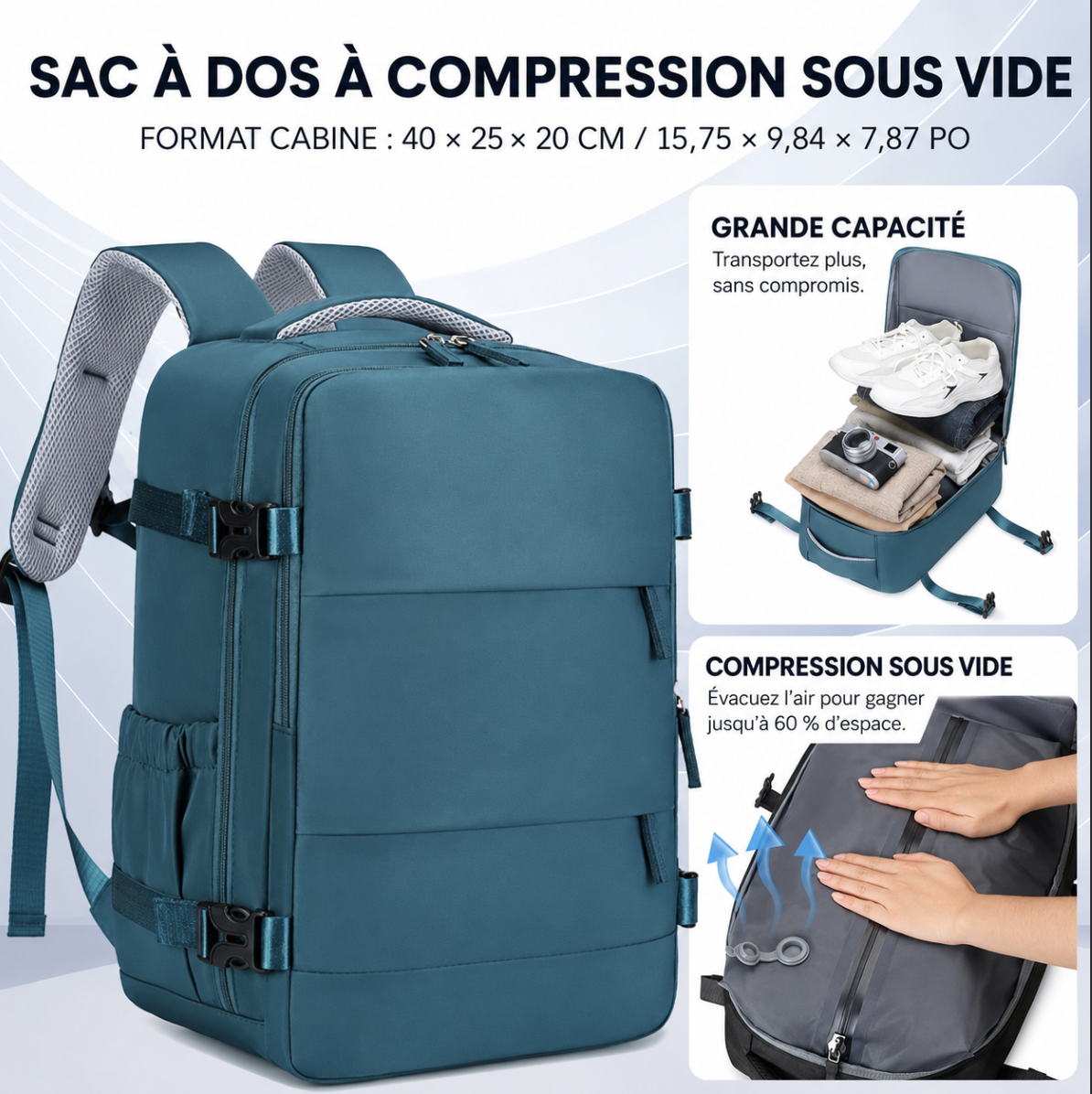 Sac de Voyage à Compression Sous Vide