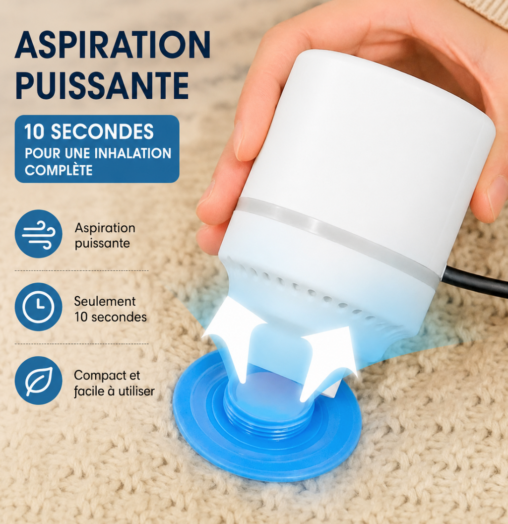 Pompe à vide portable pour sacs de rangement EU/US